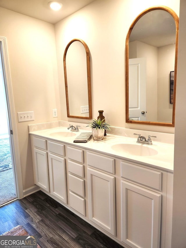 28 Russet Way Lot 60, Newnan, GA 30263 - bathroom with wood finished floors and double vanity