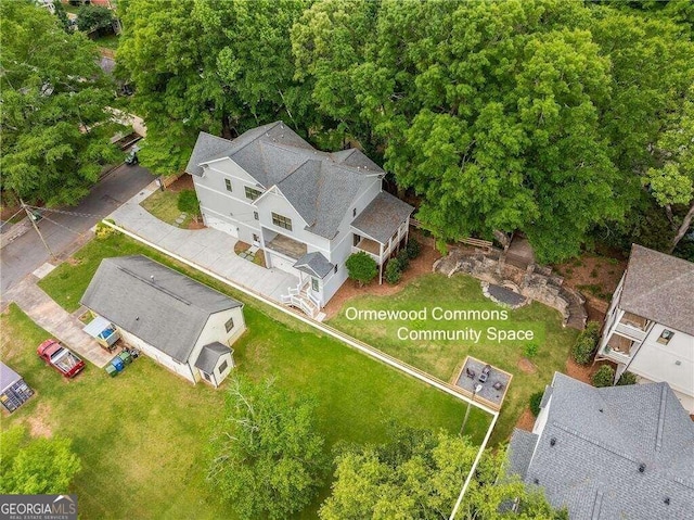 birds eye view of property