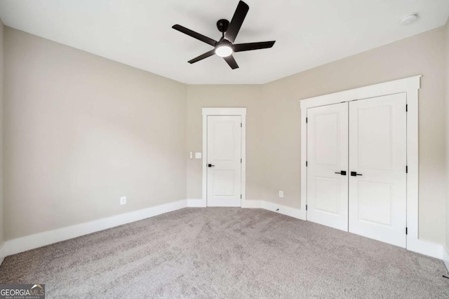 220 Autumn Brook Dr, Canton, GA 30115 - unfurnished bedroom featuring carpet, a closet, and ceiling fan
