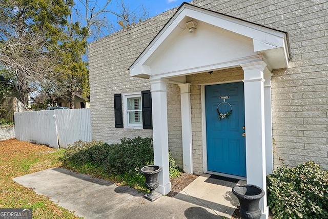 view of doorway to property