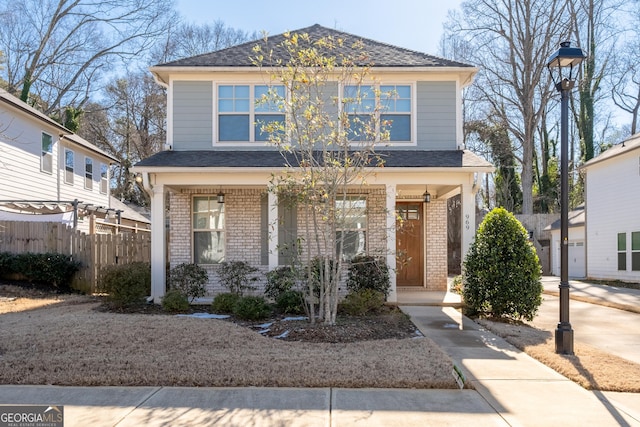 view of front of property featuring a porch