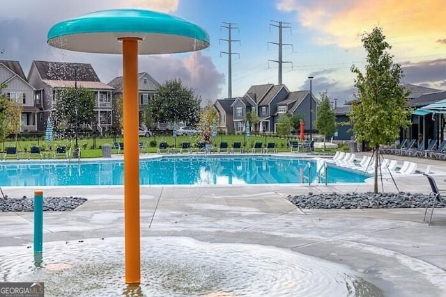 view of pool with a patio area