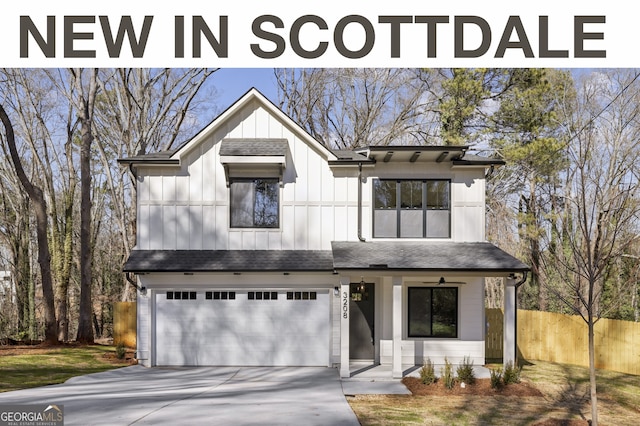 view of front of house featuring a garage