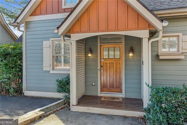 view of doorway to property