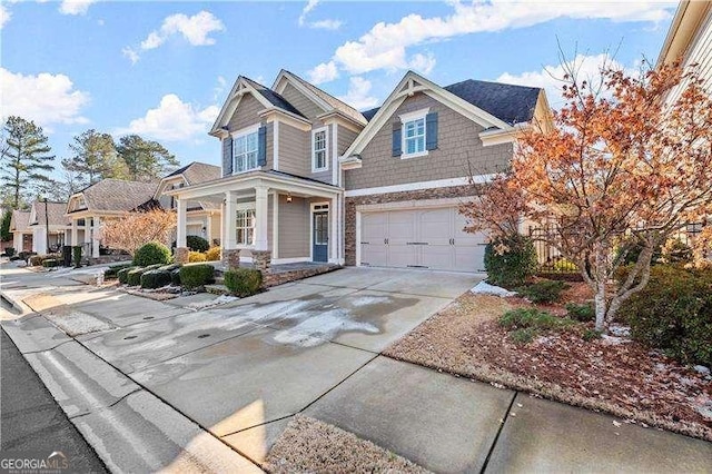 view of front of house featuring a garage