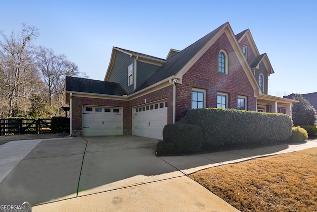 view of home's exterior featuring a garage