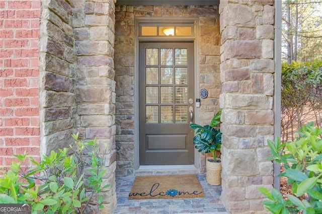 view of doorway to property