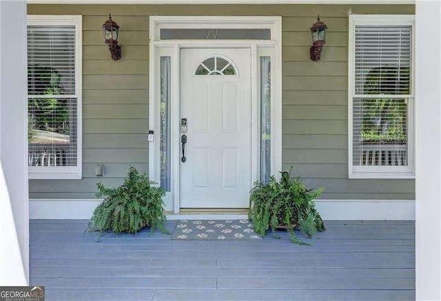 view of doorway to property