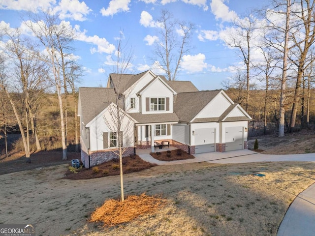 view of front property with a front lawn