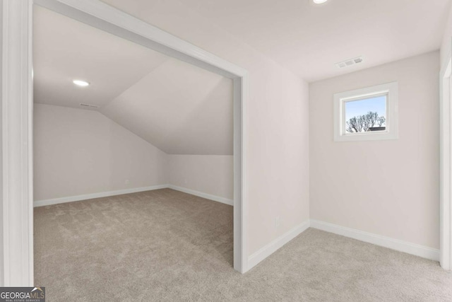 5721 Brickhampton Ct, Clermont, GA 30527 - bonus room with carpet floors, lofted ceiling, baseboards, and recessed lighting