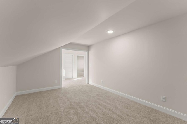 5721 Brickhampton Ct, Clermont, GA 30527 - additional living space featuring carpet, vaulted ceiling, baseboards, and recessed lighting
