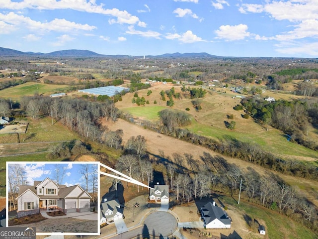 5721 Brickhampton Ct, Clermont, GA 30527 - view from above of property featuring mountains and property parcel outlined