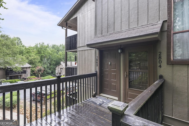 view of wooden deck