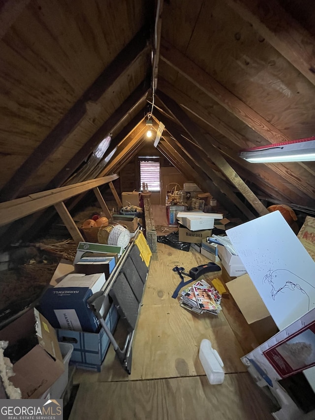 view of attic