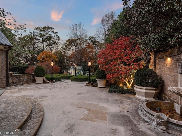 view of community featuring a patio