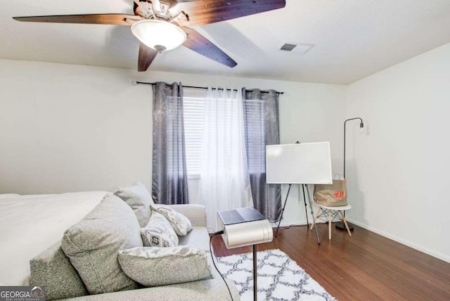 interior space with hardwood / wood-style flooring