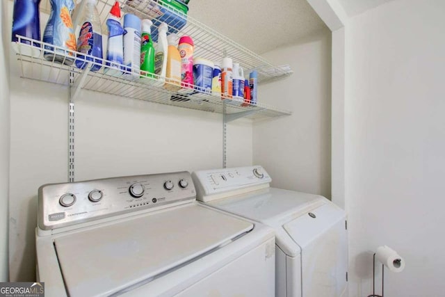 laundry area featuring separate washer and dryer