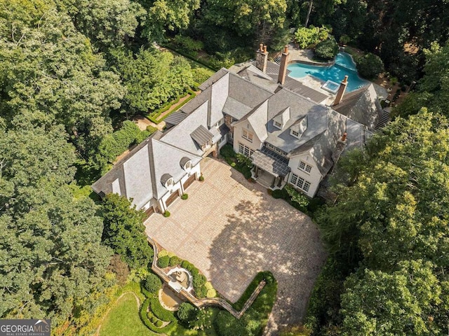 4345 Mount Paran Pkwy NW, Atlanta, GA 30327 - view from above of property featuring a pool