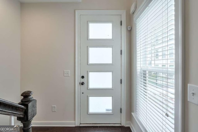 entryway with plenty of natural light