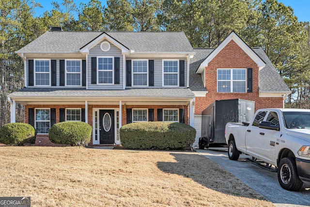 view of front of property with a porch