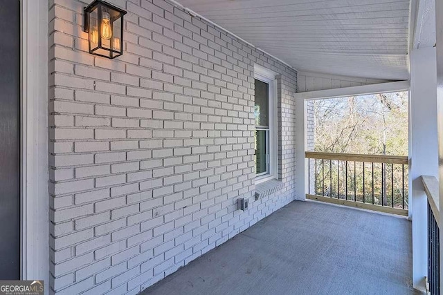 balcony with covered porch