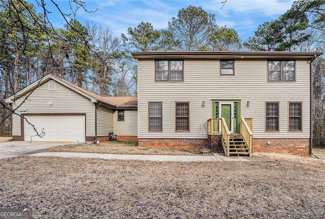 view of front of home featuring a garage