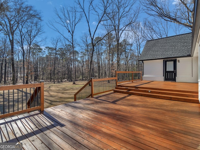 view of wooden deck