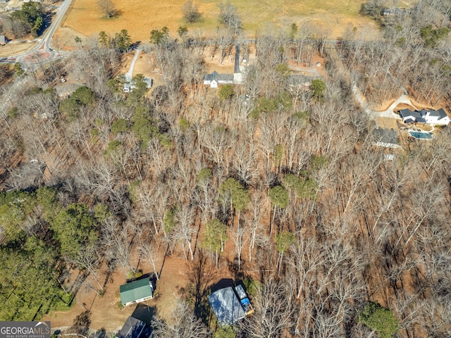 aerial view with a rural view