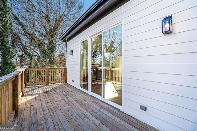 view of wooden deck