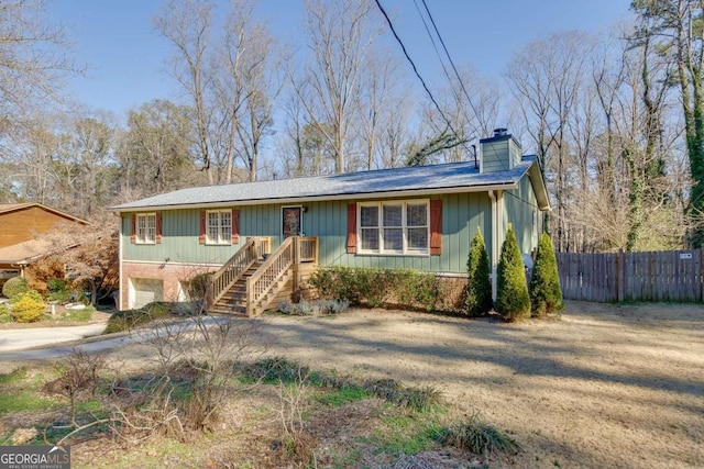 view of front of home featuring a garage