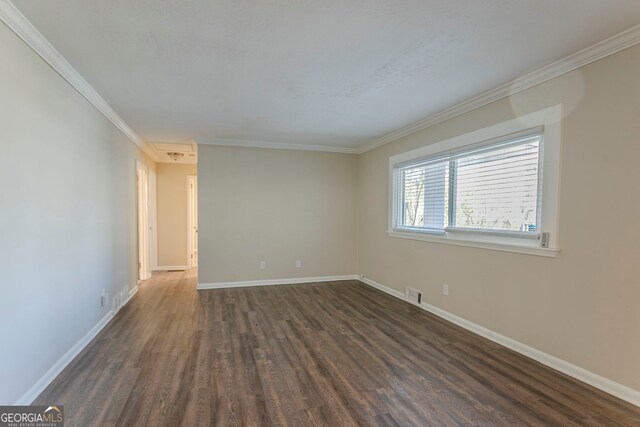 1883 La Mesa Ln, Decatur, GA 30032 - unfurnished room featuring crown molding and dark hardwood / wood-style floors