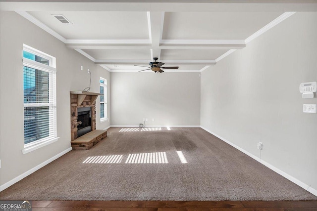 carpeted spare room featuring lofted ceiling and ceiling fan