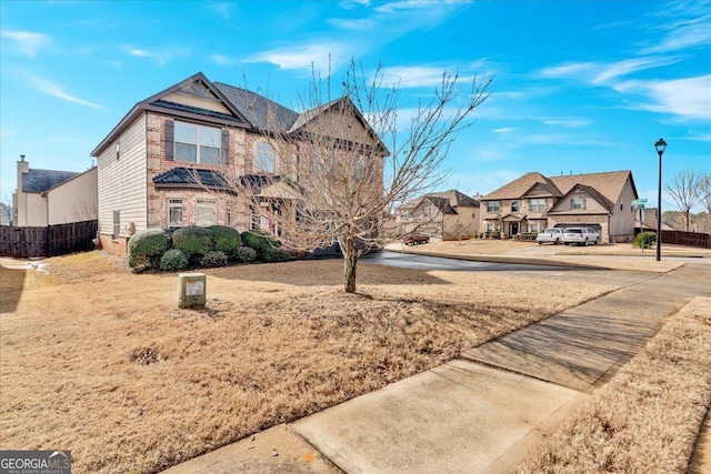 view of front of house with a front lawn