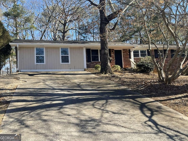 view of ranch-style home