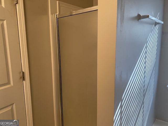 bathroom featuring walk in shower