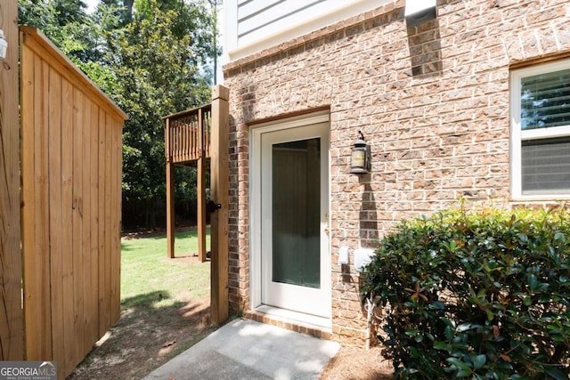 view of doorway to property