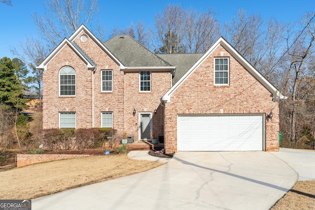 view of property featuring a garage