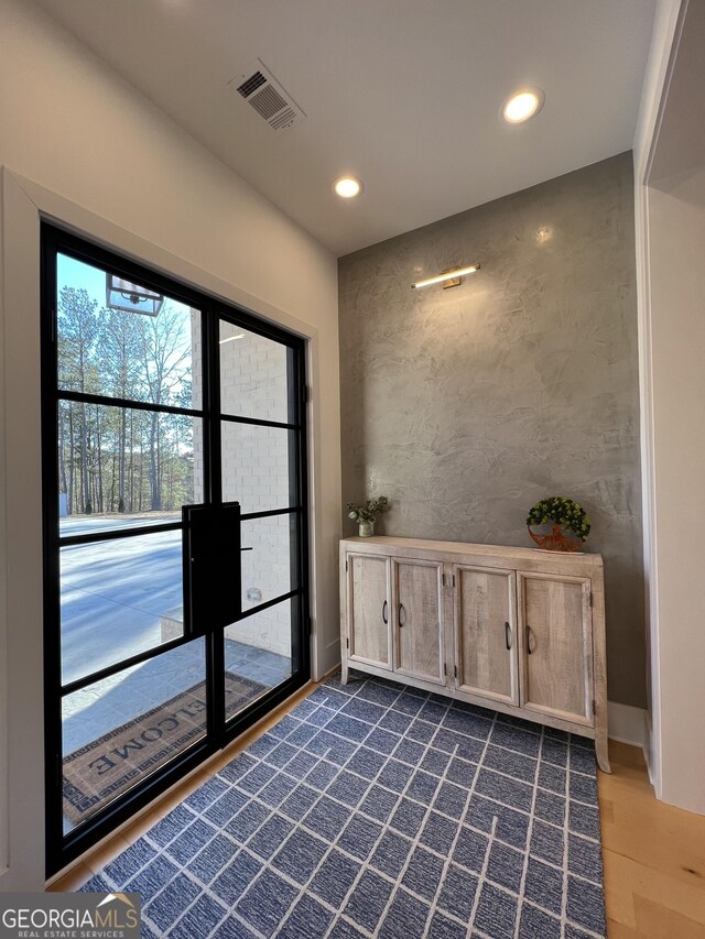 entryway featuring dark hardwood / wood-style flooring