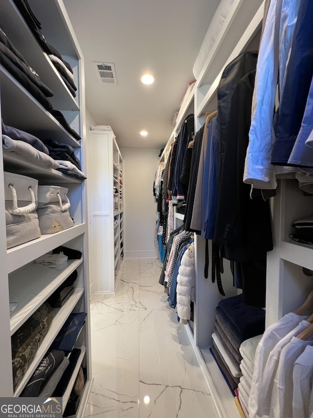 view of walk in closet