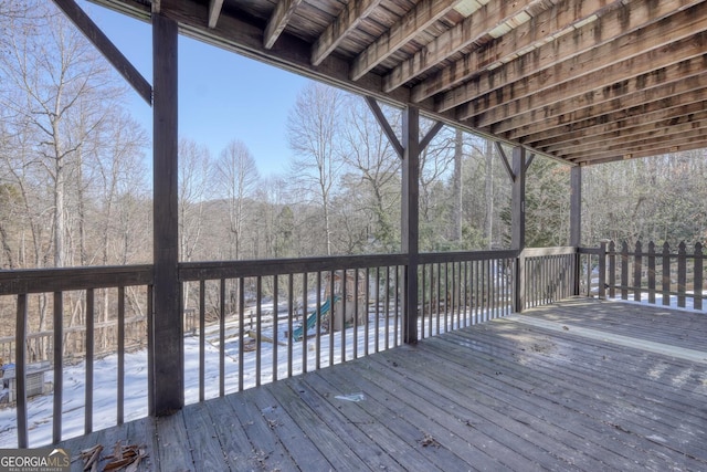 view of wooden deck