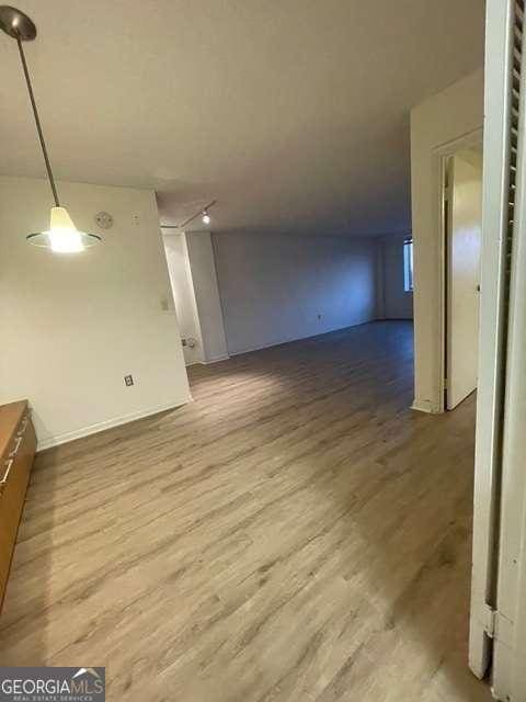 interior space with light hardwood / wood-style flooring