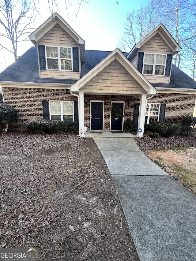 view of front of property with a porch