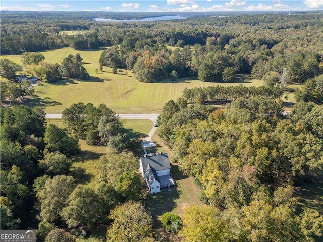 drone / aerial view featuring a rural view