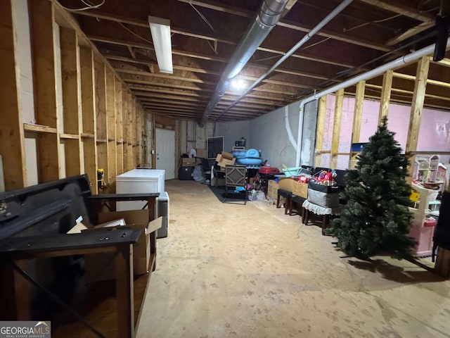 view of basement