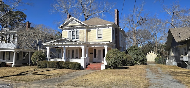 view of front of house featuring covered porch