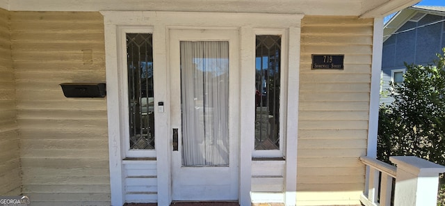 view of doorway to property