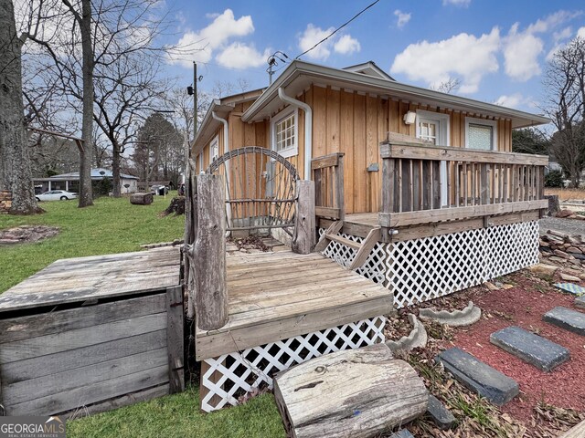 view of wooden terrace