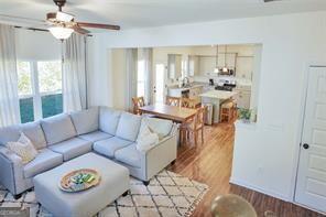 living room featuring light hardwood / wood-style flooring