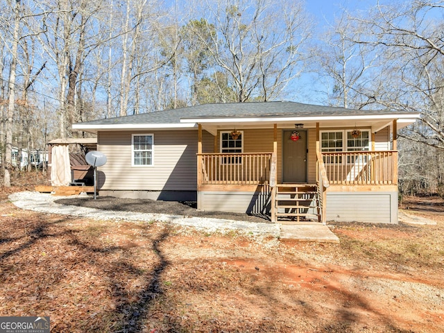 view of front of house with covered porch