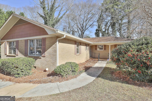 view of ranch-style home